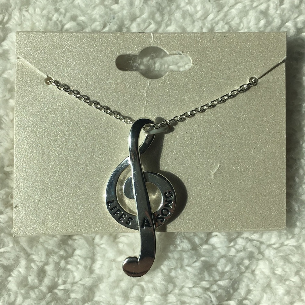 Life is a song music note necklace